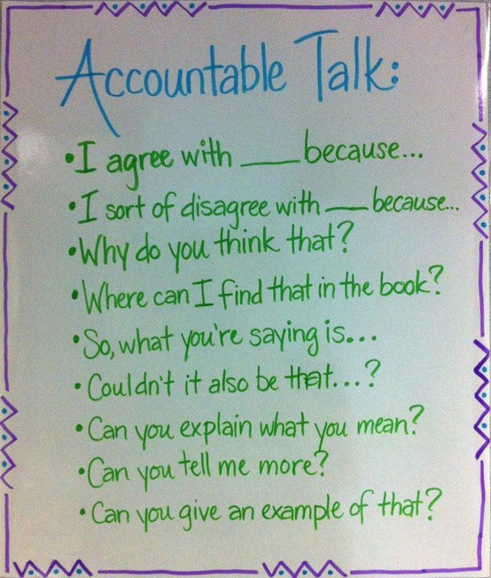 Accountable Talk Anchor Chart
